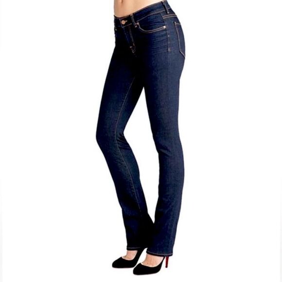 J Brand Curvy Fit Cigarette Leg Ink Wash (Dark Blue) Denim Stretch Jeans - Picture 1 of 12